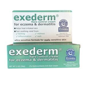 Exederm Flare Control Cream for Eczema & Dermatitis Anti-Itch 2oz (10/25) x1